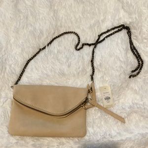 Crossbody or clutch ivory bag
